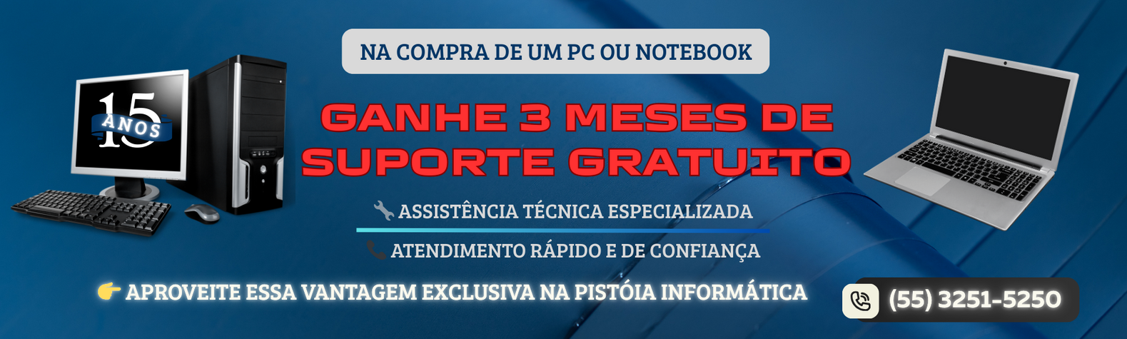 PC novo suporte grátis