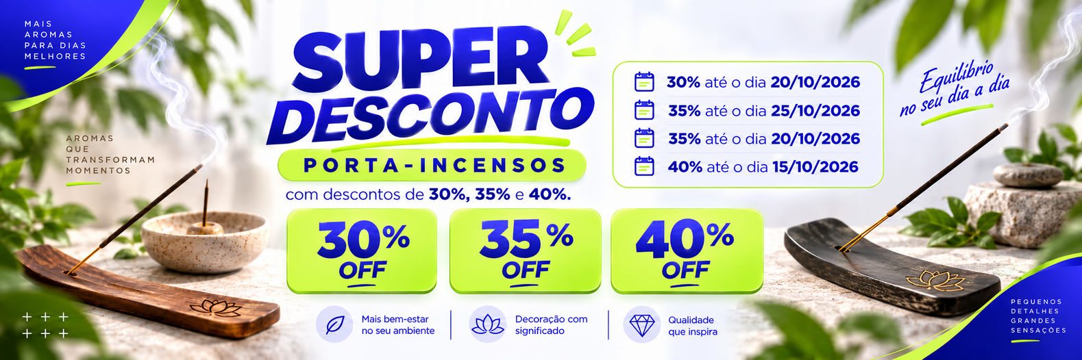 DESCONTOS PORTA INCENSO