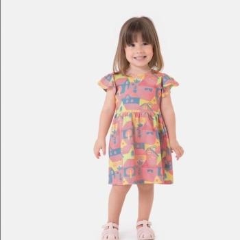 Vestido Malwee Curto Rodado Infantil 1000132126 4 ao 8 43541