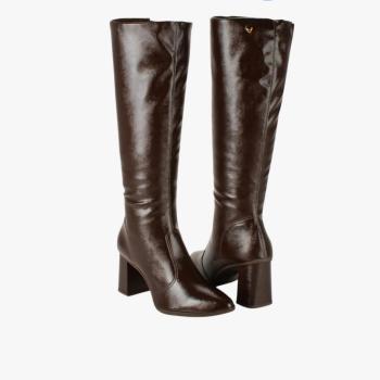Bota Mississipi Feminina J0841 Zenna Cano Alto Verniz Café 50769