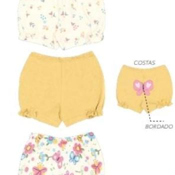 Shorts Kiko e Kika Feminino Bebê 14552 P ao G 43939