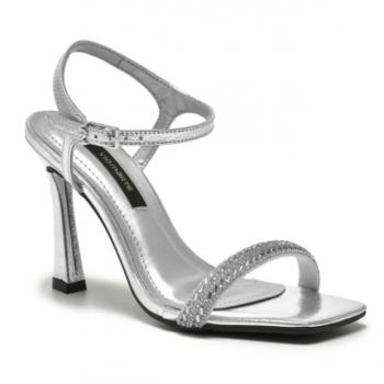 Sandália Via Marte Prata Salto Taça Alto 10cm 298001 48824