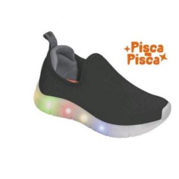 Tênis Kidy Masculino Light Fun 03500983511 C/Led Preto/Grafite 43335