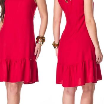 Vestido Viscose com Babado One jeans 02377701 48756