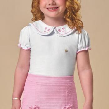 Conjunto Tiny Joy Feminino Infantil 12633 Blusa/Shorts Saia 4 ao 8 45191 k26