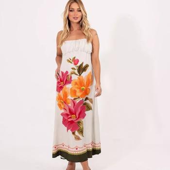 Vestido Jilem Midi Franzido no Busto 50501