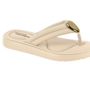 Sandália Modare Dedo Nobuck Ultra Confort 7208110 Creme 50233