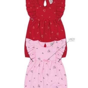 Macacão Kiko e Kika Feminino Bebê Curto 14530 P ao G 43930