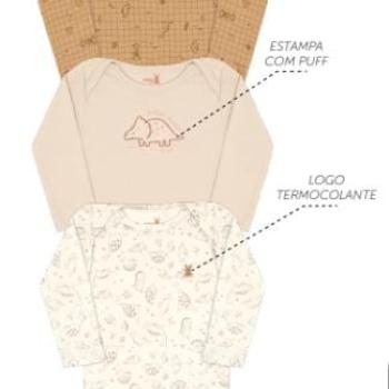 Body Kiko e Kika Masculino Bebê Manga Longa 14604 Rn ao G 43945