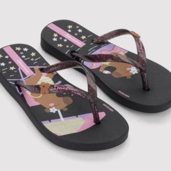 Sandália Ipanema Feminina Hype 27388 Preto/Preto Glitter 44407 k26