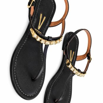 Sandália Rasteira Vizzano Feminina 62351735 Preto 52052