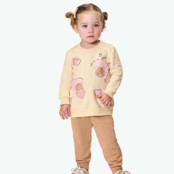 Conjunto Moletom Kiko e Kika Feminino Infantil 14746 Blusão/Calça 1 ao 3 44860 k26