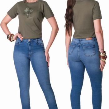 Calça One Jeans Feminina Cigarrete Alta 023955 50344