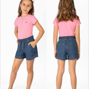 Shorts Papa Tuti Feminino Infantil 225367 C/Pulseiras 4 ao 10 43884