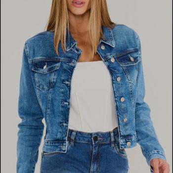 Jaqueta Max Denim Feminina Tradicional 6843 Jens 50035