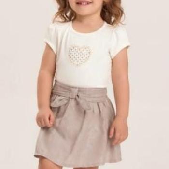 Conjunto Dila Feminino Infantil 4730 Blusa/Shorts Saia 1 ao 3 43628