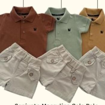 Conjunto Pytellus Masculino Infantil 1161 Camisa/Bermuda 1 ao 3 42788