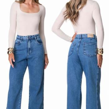 Calça One Jeans Feminina Wide Leg 023924 50347