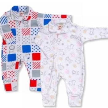 Macacão Ticos e Ticas Feminino Bebê Manga Longa 97 C/Ziper Vira Pé Rn ao G 43809