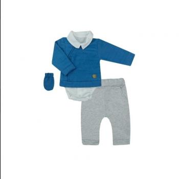 Conjunto Pagão Sonho de Nenê Masculino Recém Nascido 1039 4 Peças 43087