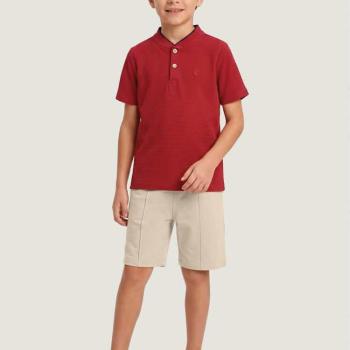 Conjunto Carinhoso Masculino Infantil 1000141182 Camiseta/Bermuda 4 ao 8 45585 k26