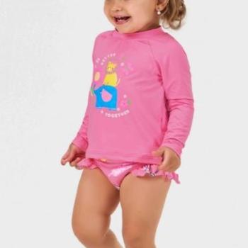 Conjunto Kiko e Kika Feminino Infantil Uv 50+ 14502 Blusa Manga Longa/Calcinha 2 ao 3 43916