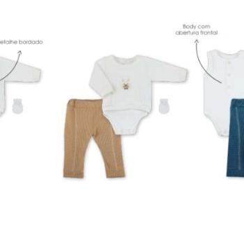 Conjunto Pagão Sonho de Nenê Masculino Recém Nascido 1068 C/4 Peças 44674 k26