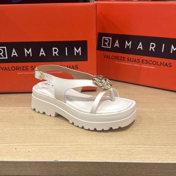 Sandália Papete Ramarim Feminina 2638204 Off White 51150
