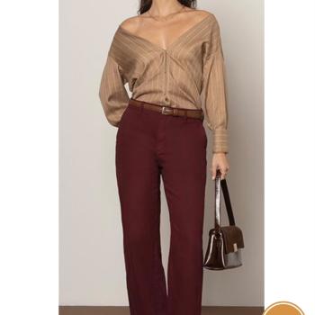 Calça Pitt Feminina Wide Loose 26490027 Bolso Faca 51454