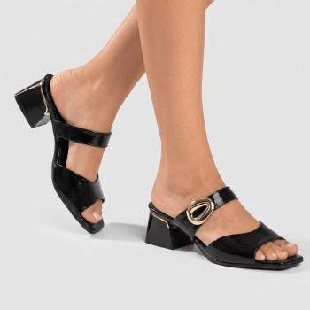 Tamanco Piccadilly Feminino 543107 Salto Bloco Preto 52017