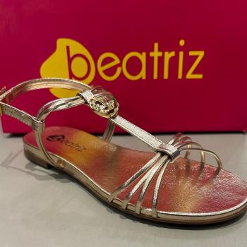 Sandália Rasteira Beatriz 360200-27 Ouro Light 48543