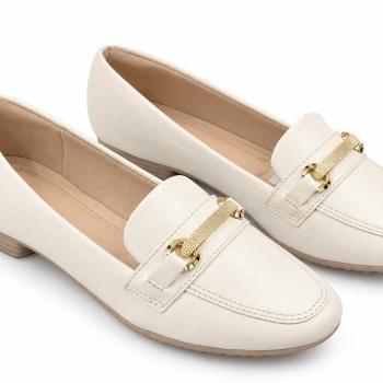 Mocassim Piccadilly Feminina 250287 Off White 52217