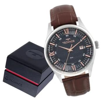 Relógio Technos Masculino 2115TWG Com Pulseira em Couro Marrom 52075