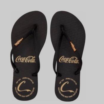 Chinelo Coca Cola Feminino CC4916 Preto/Preto 51720