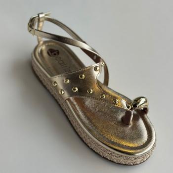 Sandália Beatriz Flatform Feminina 394200/3 Dourada 50057