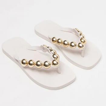 Chinelo Petite Jolie Feminino Off/Prata PJ7631 48956