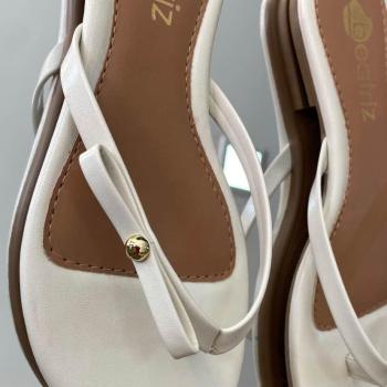 Sandália Beatriz Rasteira Feminina 241200 Off White 50204