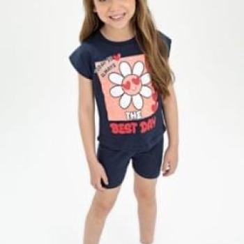 Conjunto Fashion Kids Feminino Infantil 9817 Blusa/Shorts Cotton 4 ao 8 44261 k26