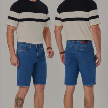 Bermuda Masculina Max Denim Reta Premium 12076 49573