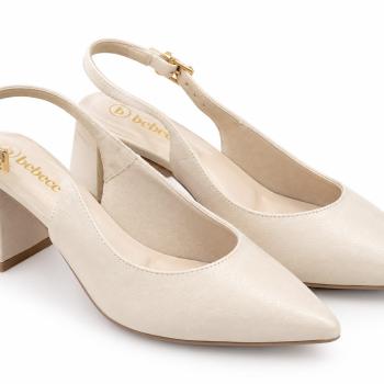 Sapato Slingback Bebebe Feminino 3832 Aveia 52224