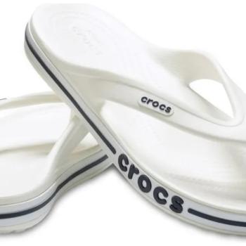 Chinelo Crocs Bayaband Flip Branco/Marinho 205393 51495