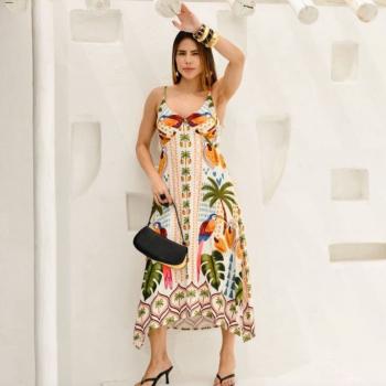 Vestido Feminino Jilem Midi Alça Fina 42292