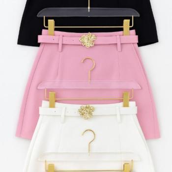 Short de Alfaiataria Feminino Com Cinto fivela de Flor 2305 49232