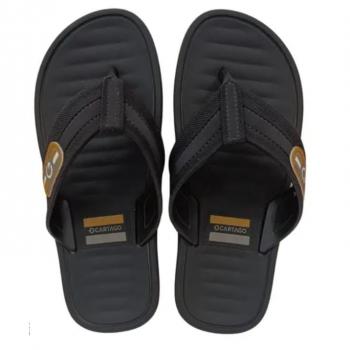 Sandália Cartago Masculina Paris 12468 Branco/Preto 43344