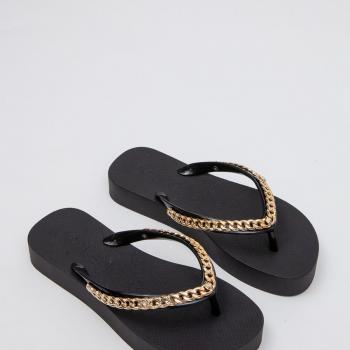 Chinelo Petite Jolie Plataforma PJ7592Preto/Dorado48960