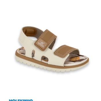 Sandália Molekinho 2650207 Branco Off/Caramelo 45450 k26