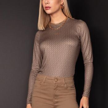 Blusa Gata Bakana Manga Longa  Logomania 8504538913-1 48051