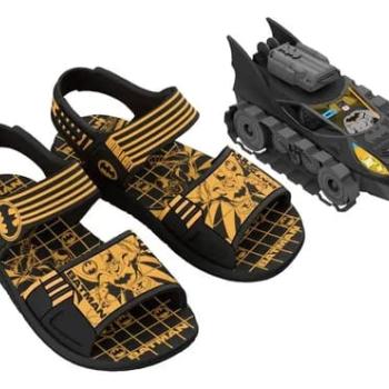 Sandália Batman Masculina 23334 C/Batman Combat Preto/Amarelo 45486 k26