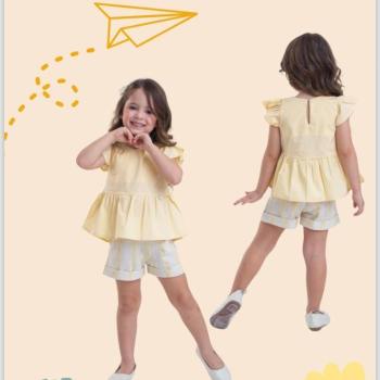 Conjunto Parangolé Feminino Infantil 10100626 Blusa/Shorts 1 ao 3 43644