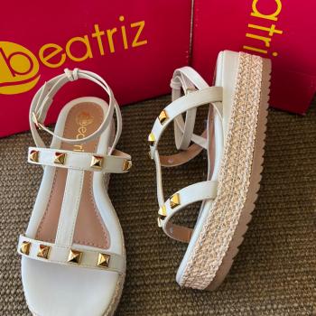 Sandália Flatform Beatriz 313700/88 Off White 48513